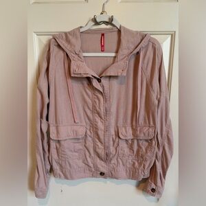 Unionbay utility jacket, linen blend. Size M. Pale pink. GUC